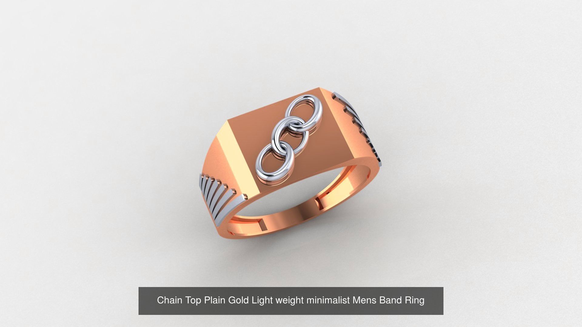 253 Plain Gold Light weight minimalist Rings 3dm stl renders 3D Model Collection_32