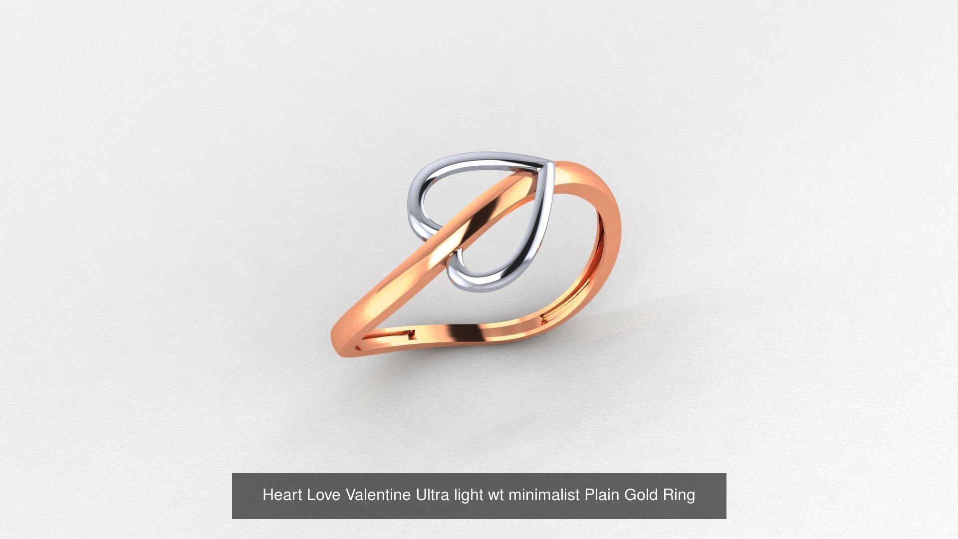 253 Plain Gold Light weight minimalist Rings 3dm stl renders 3D Model Collection_149