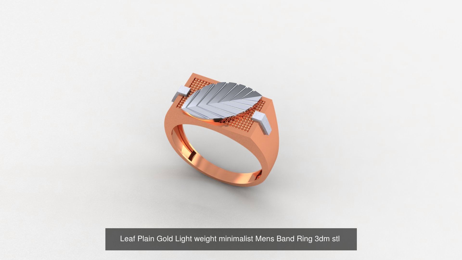 253 Plain Gold Light weight minimalist Rings 3dm stl renders 3D Model Collection_80