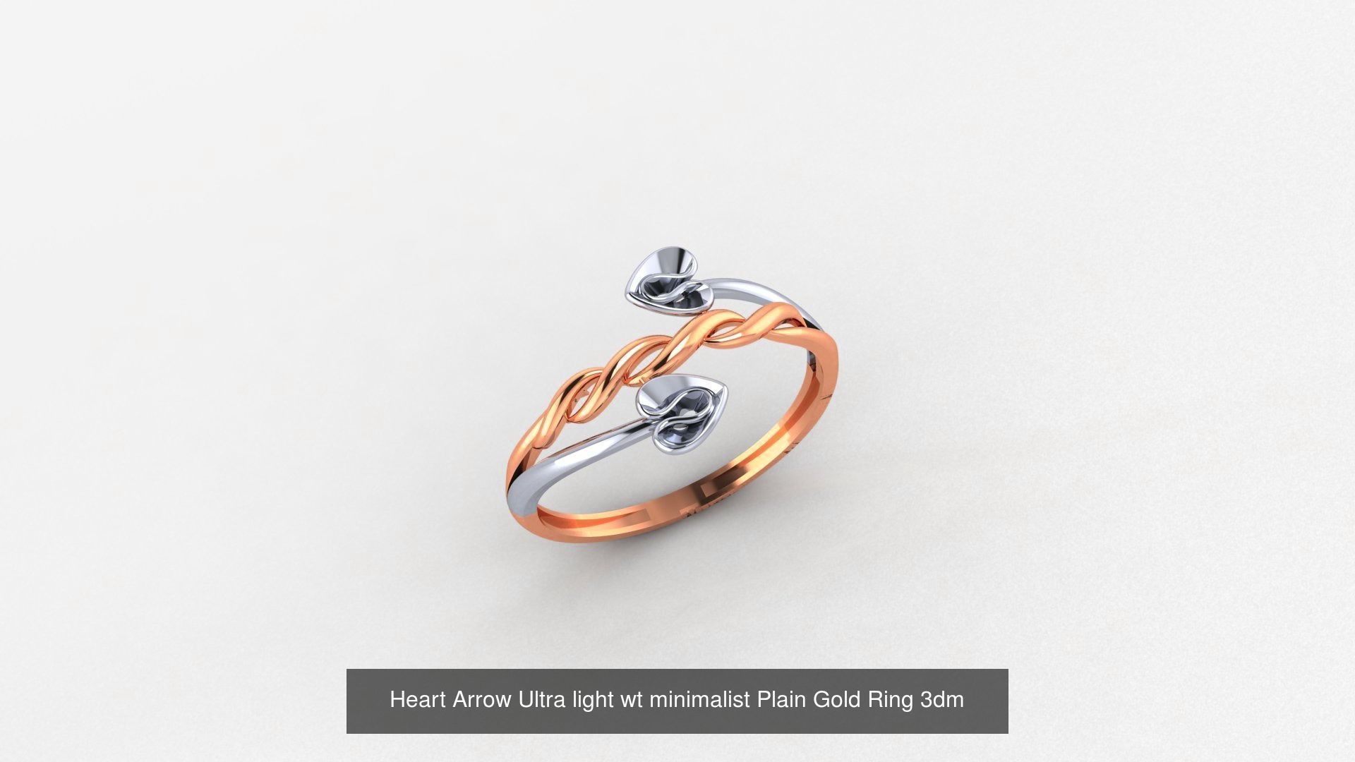 253 Plain Gold Light weight minimalist Rings 3dm stl renders 3D Model Collection_183