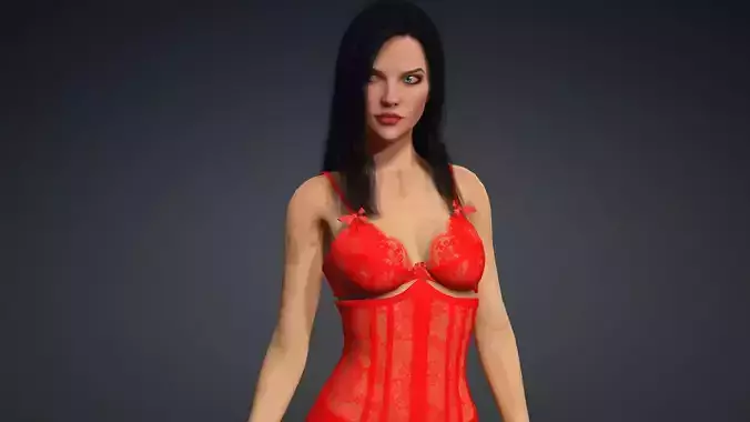 Sexy Character - Fully Rigged 3D model
