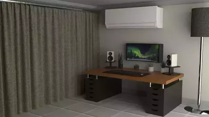 Ikea gaming 3d model render 