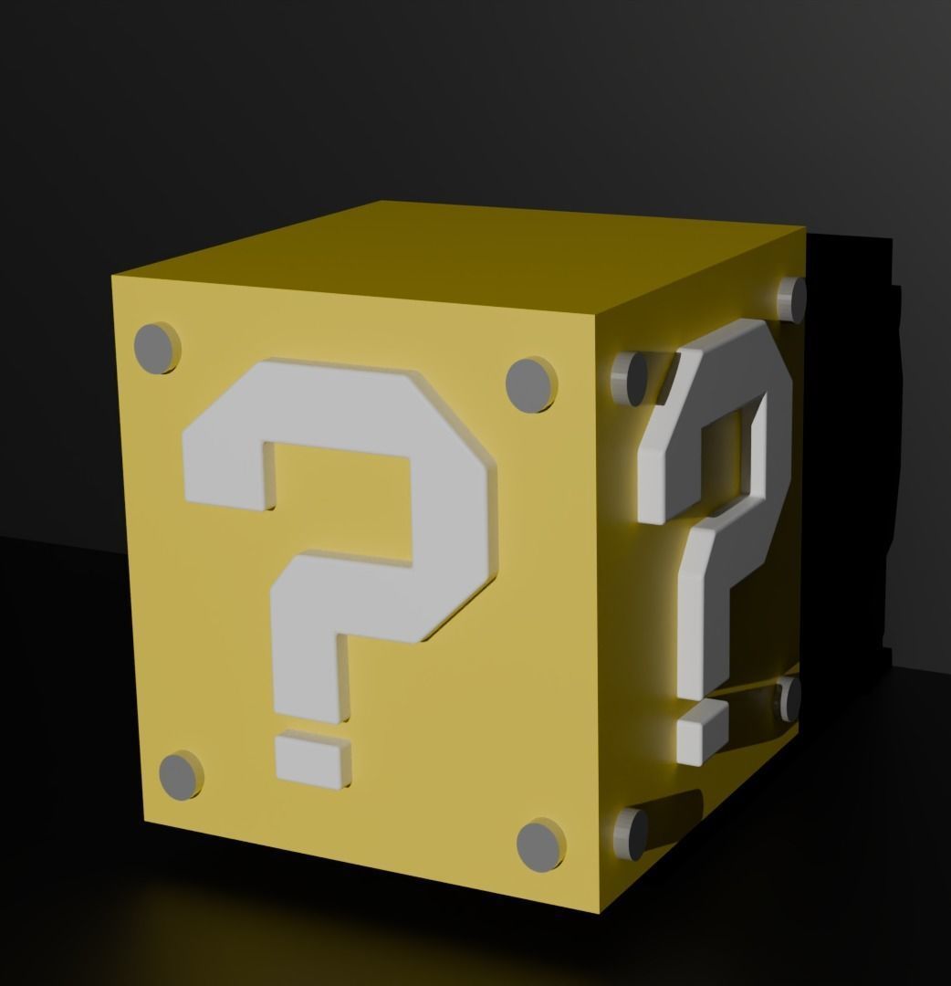 Mario Box Low-poly 3D model_1