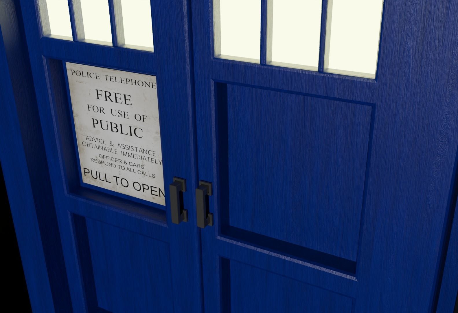 TARDIS from Doctor Who Low-poly 3D model_3