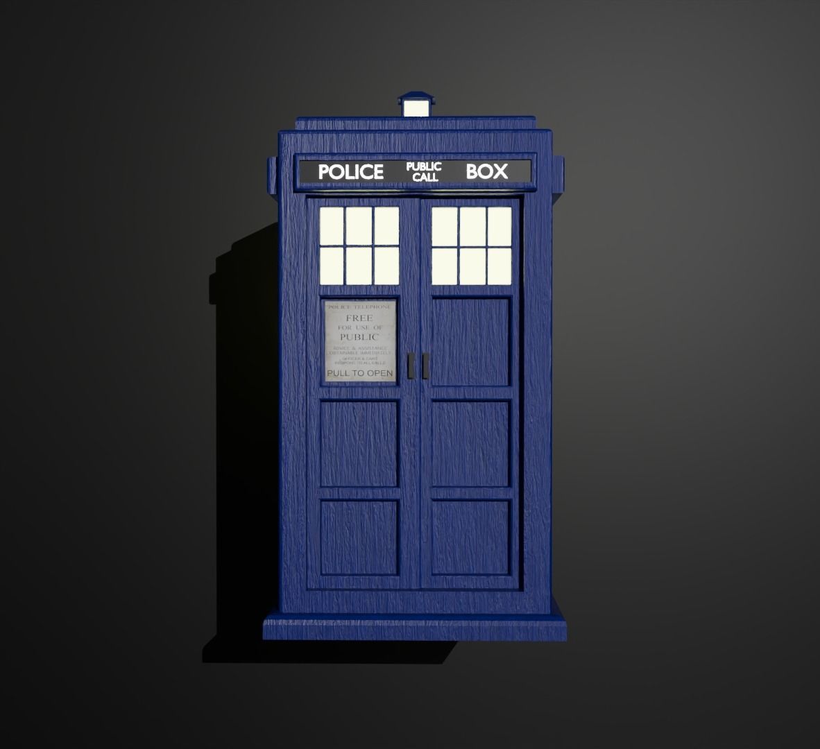 TARDIS from Doctor Who Low-poly 3D model_1