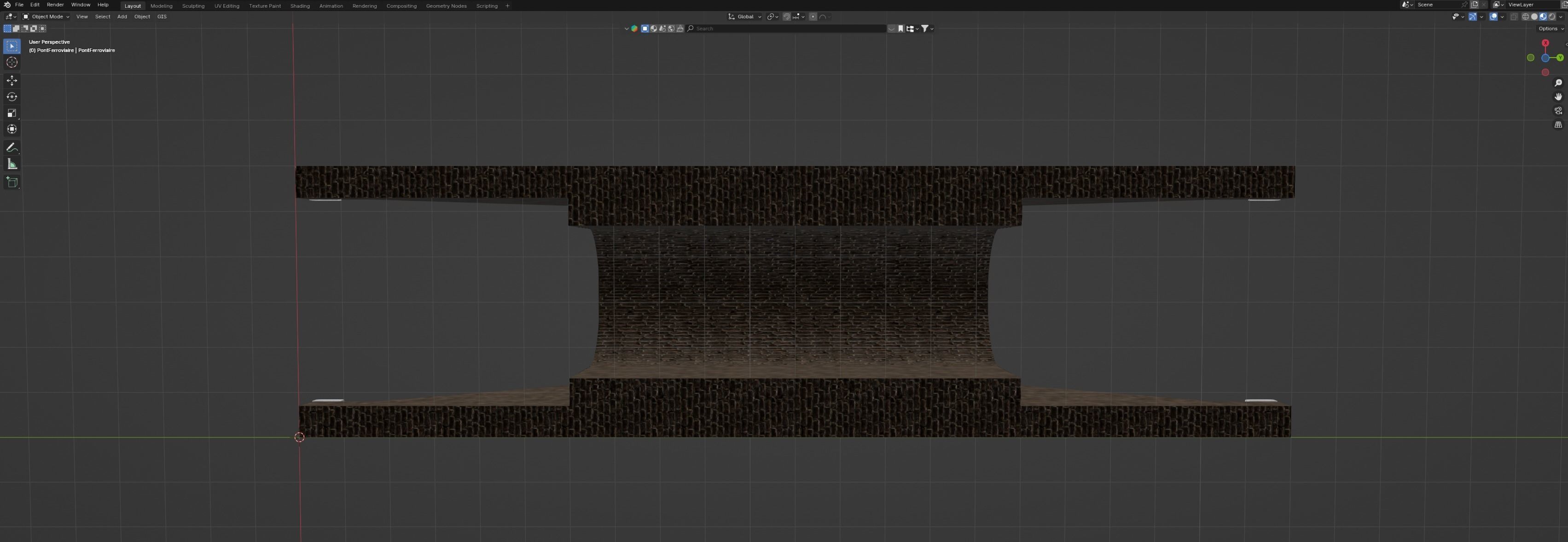 Pont ferroviaire Low-poly 3D model_3