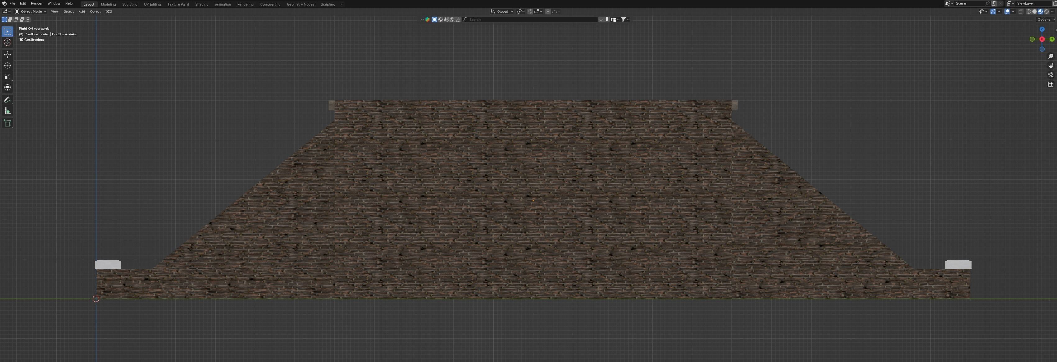Pont ferroviaire Low-poly 3D model_2