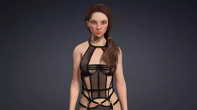 Sexy Character - Fully Rigged 3D model