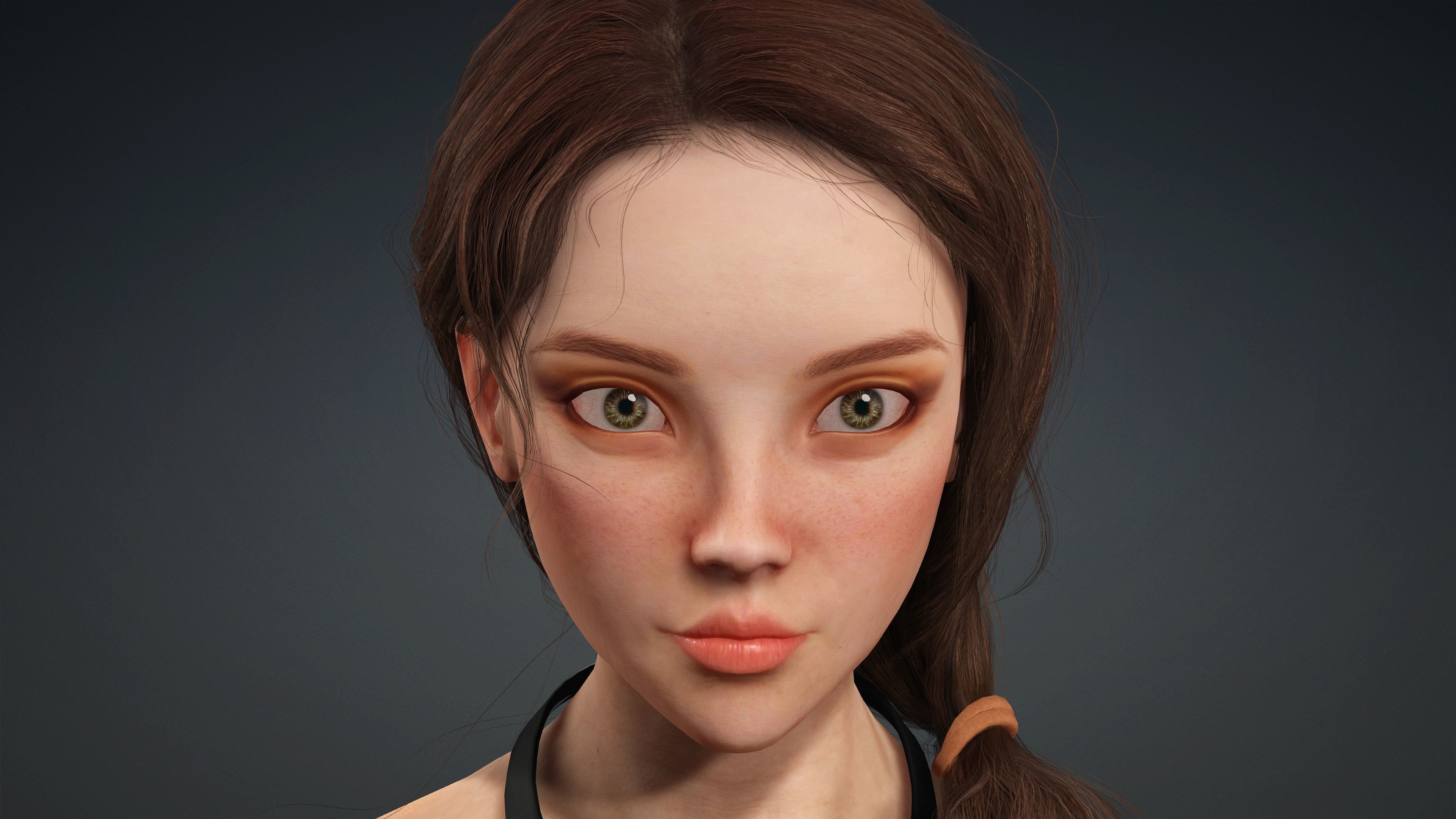 Sexy Character - Fully Rigged 3D model Low-poly 3D model_2