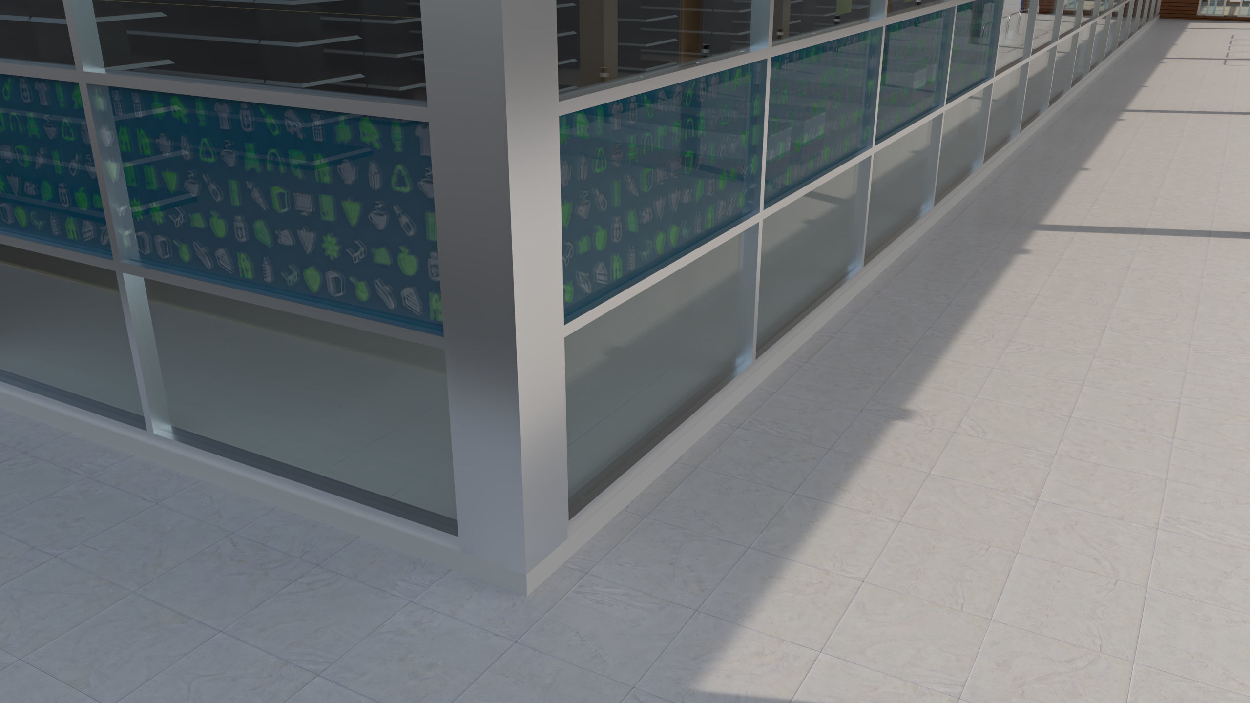 Tesco Supermarket UK Complete 3D model with textures Low-poly 3D model_4