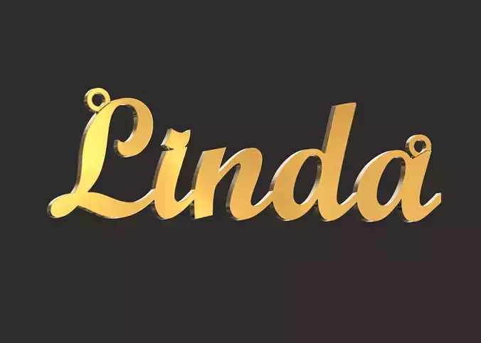 Linda name plate pendant