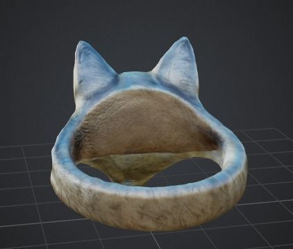 Wolf ring 3D print model_4