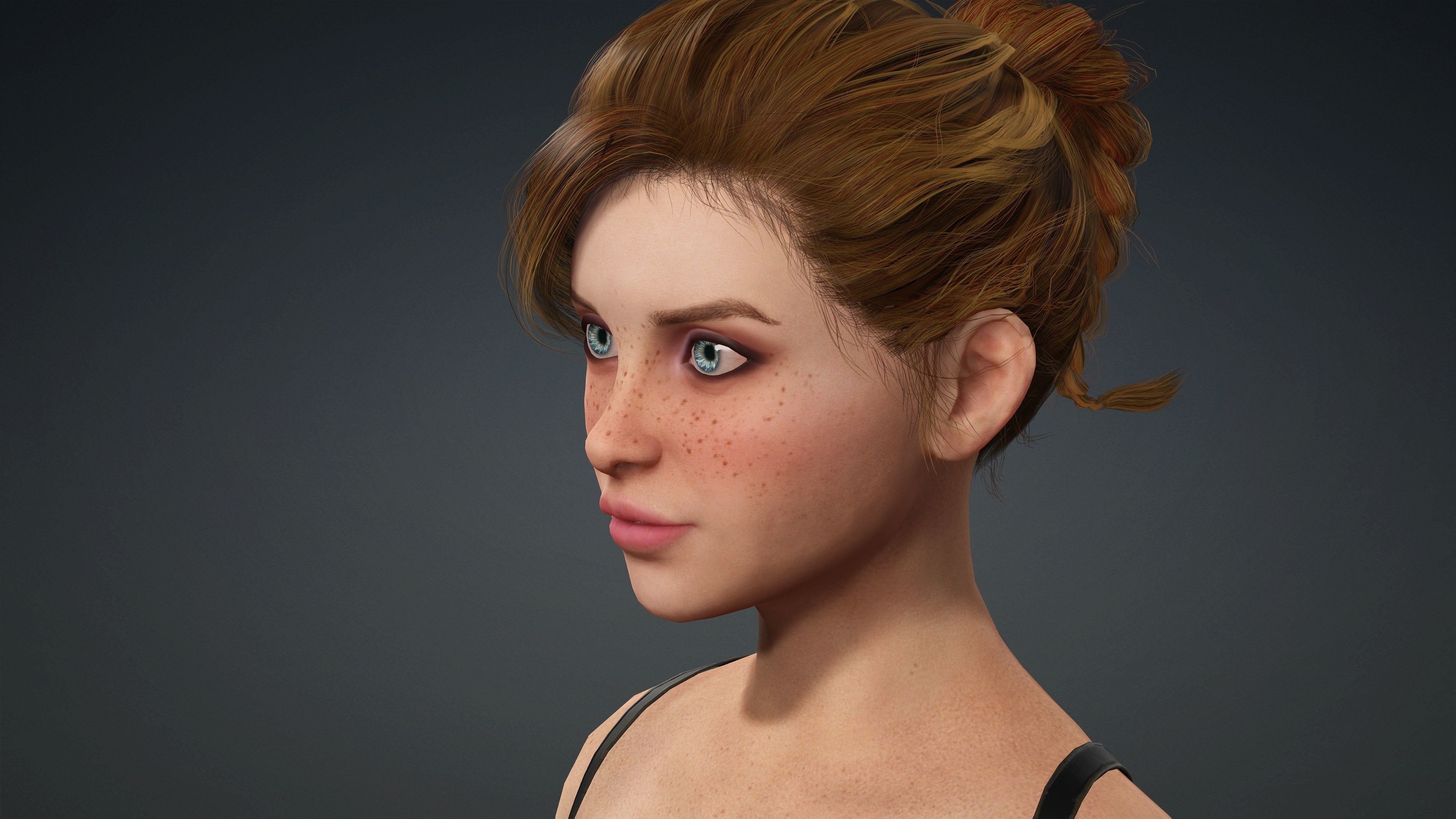 Sexy Character - Fully Rigged 3D model Low-poly 3D model_4