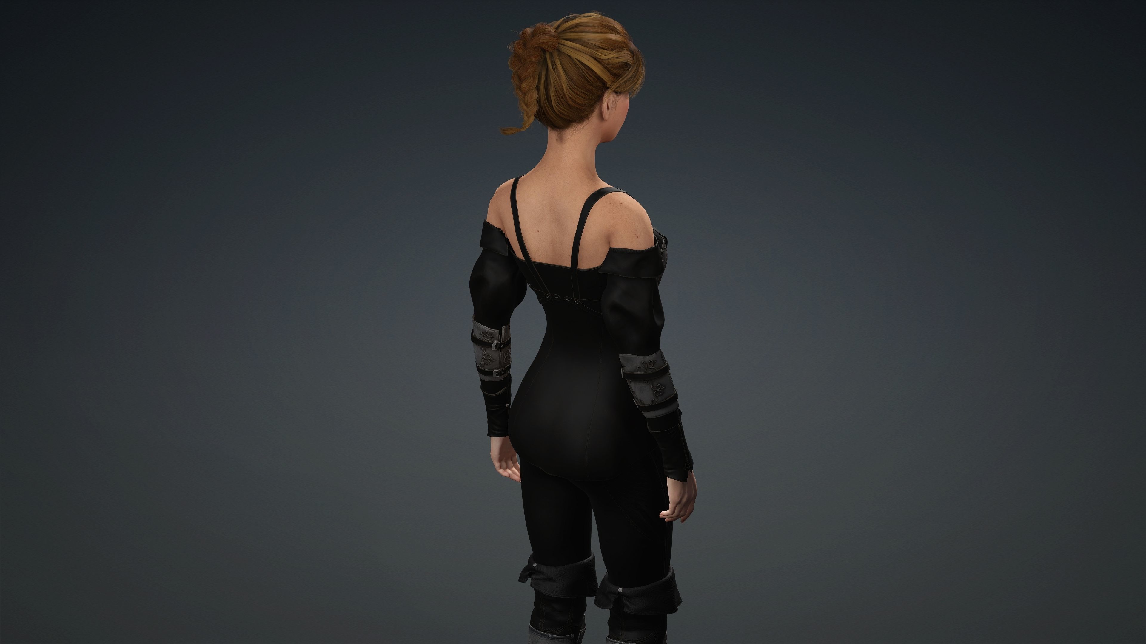 Sexy Character - Fully Rigged 3D model Low-poly 3D model_5
