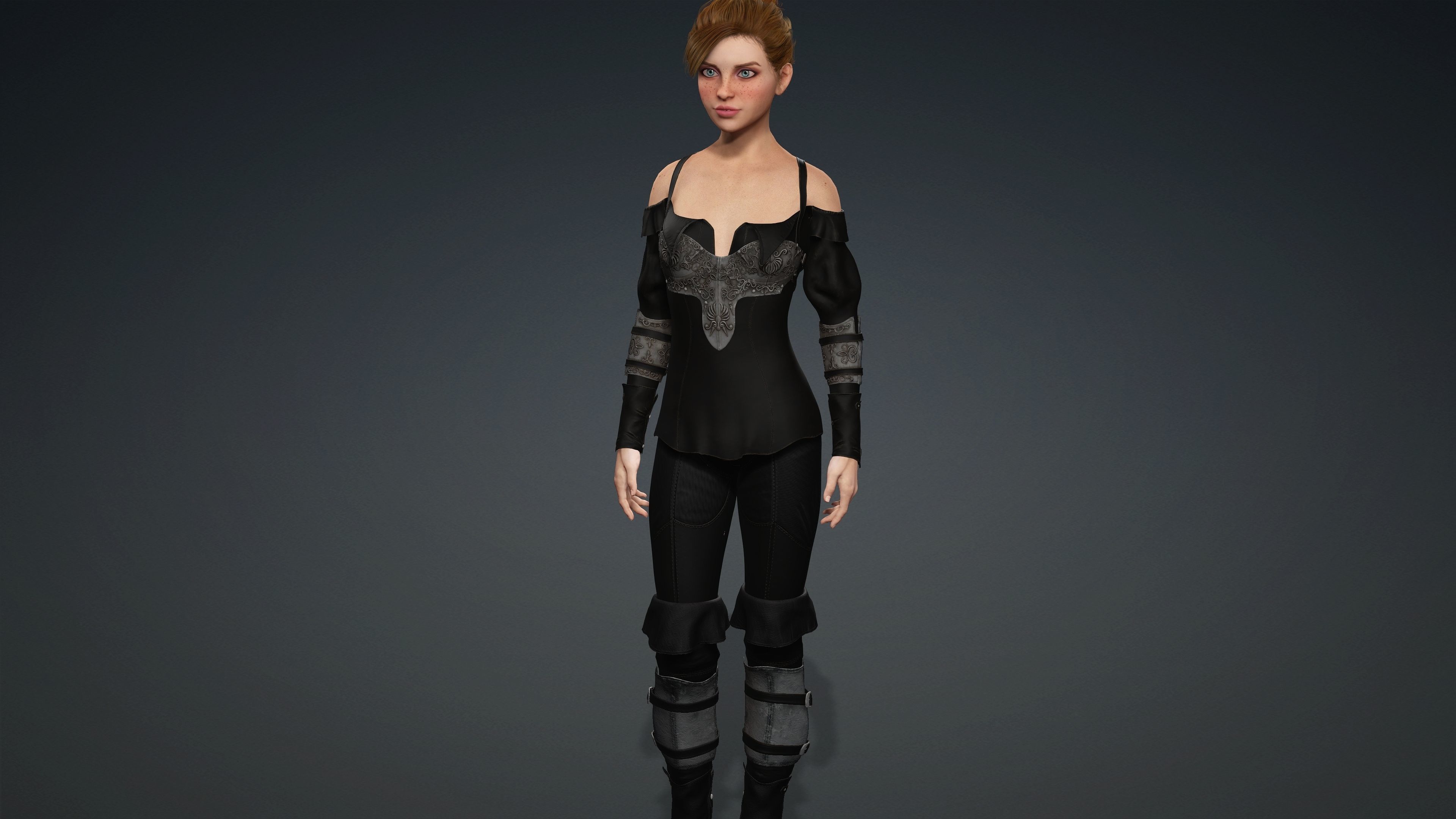 Sexy Character - Fully Rigged 3D model Low-poly 3D model_3