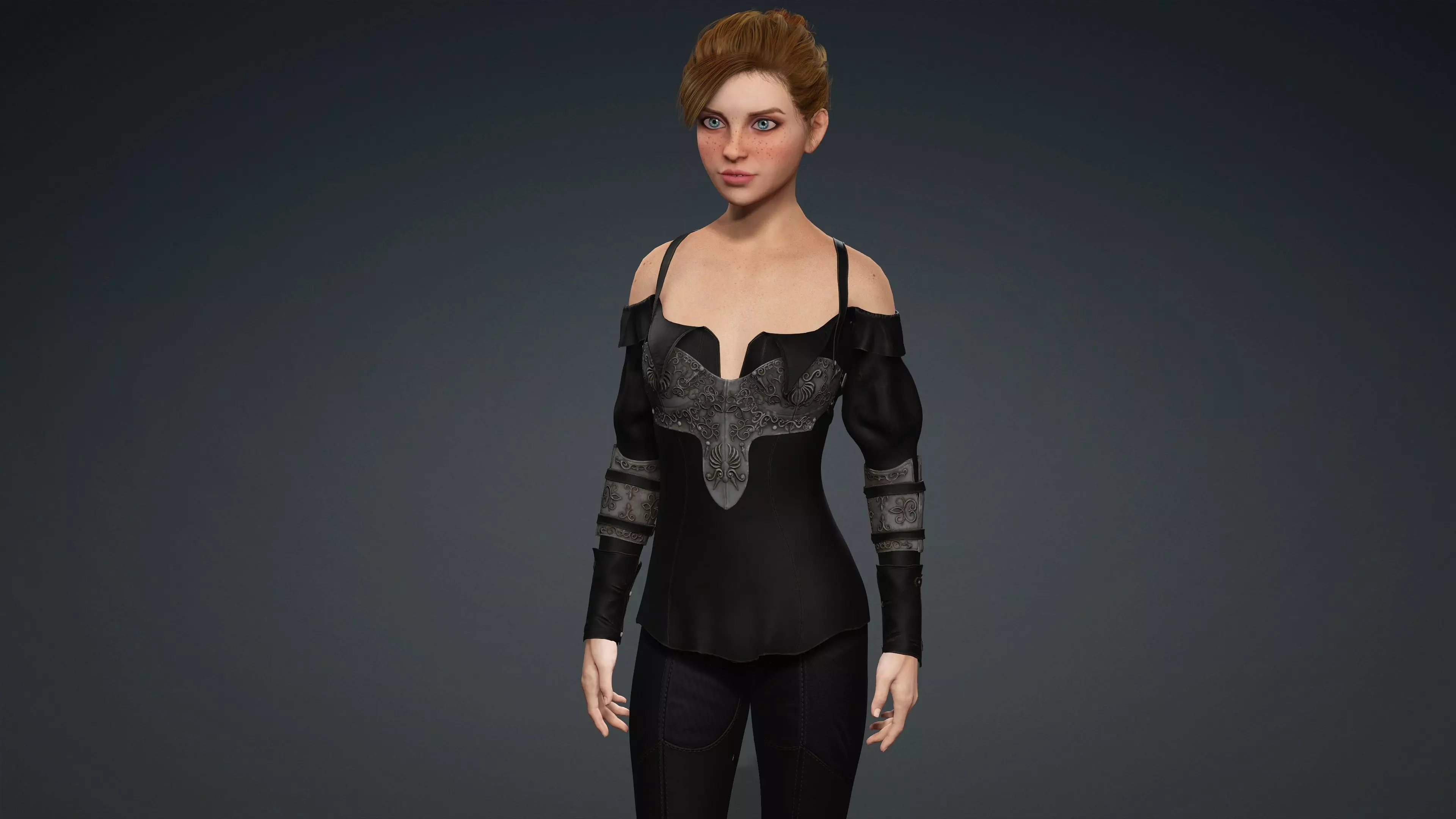 Sexy Character - Fully Rigged 3D model Low-poly 3D model_0