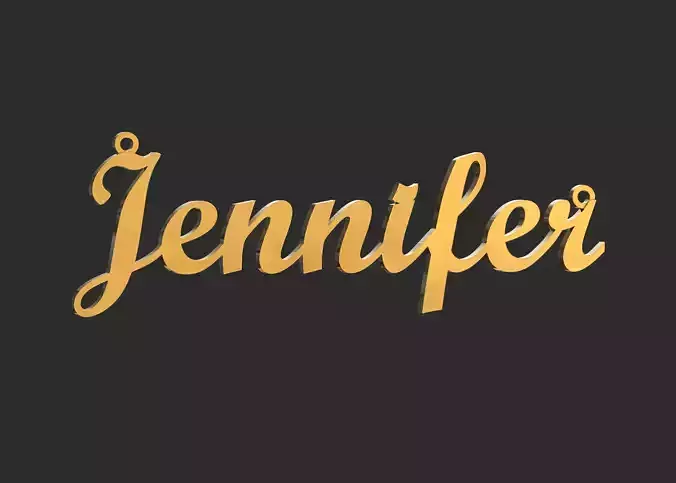 Jennifer name plate pendant