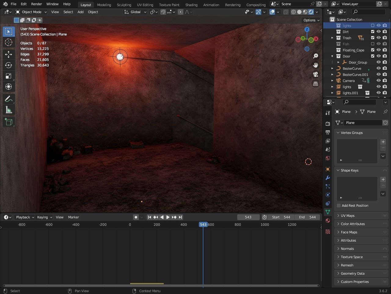 Realistic 3D Model of the Abandoned Post Apocalyptic Hall Place 3D model_3