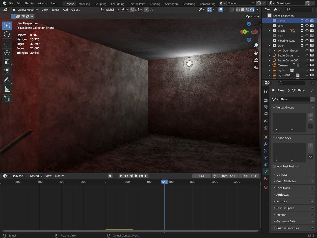 Realistic 3D Model of the Abandoned Post Apocalyptic Hall Place 3D model_4