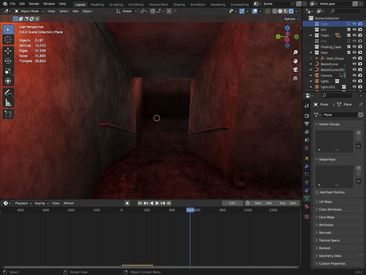 Realistic 3D Model of the Abandoned Post Apocalyptic Hall Place 3D model_5