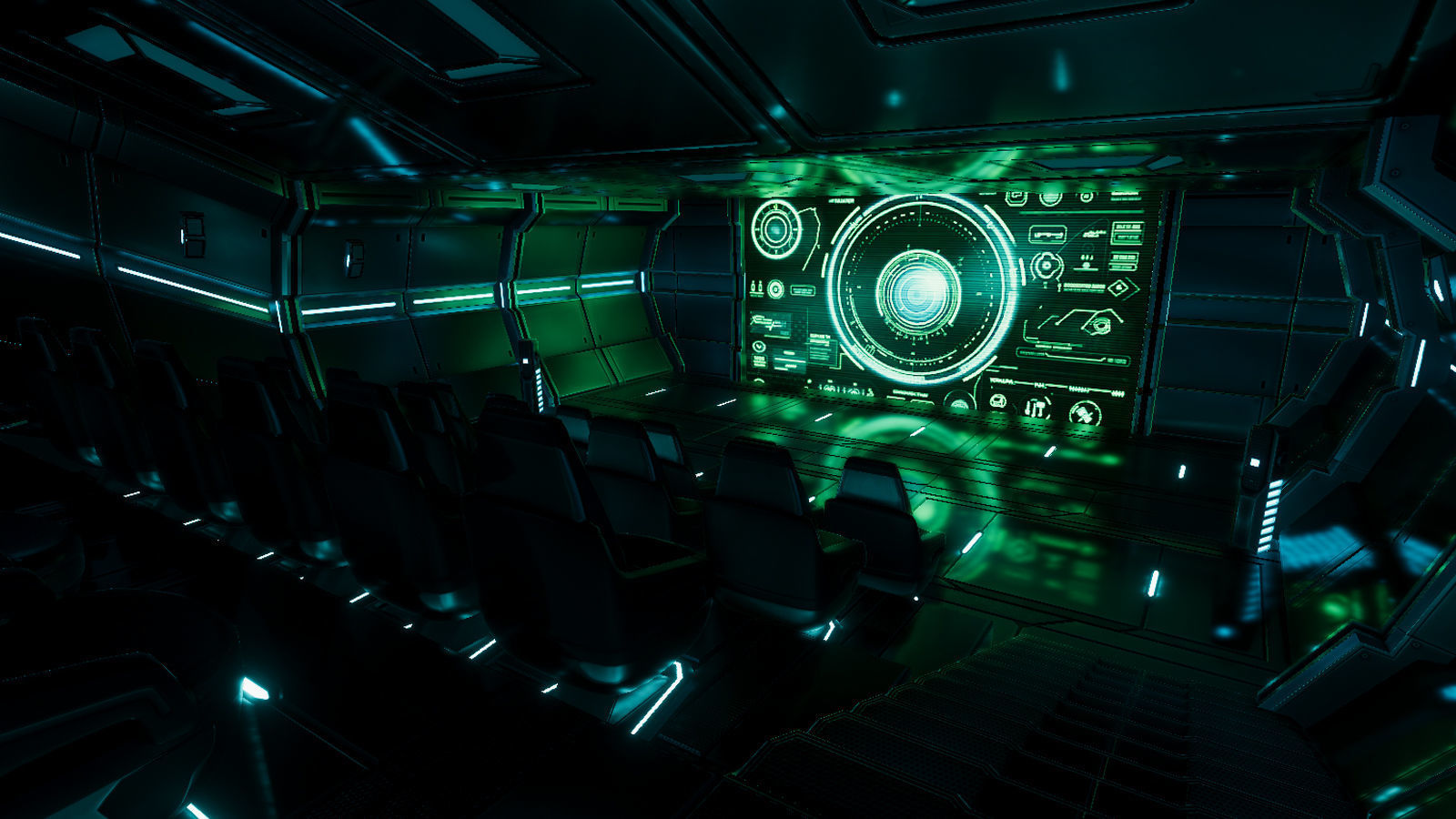 Sci Fi Movie theater Low-poly 3D model_6