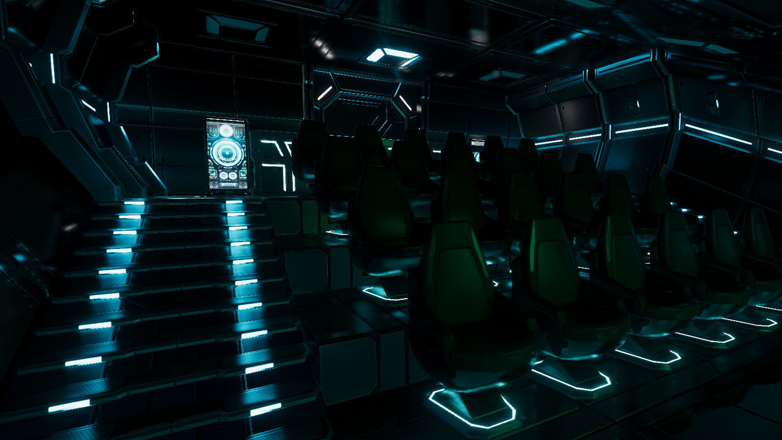 Sci Fi Movie theater Low-poly 3D model_7