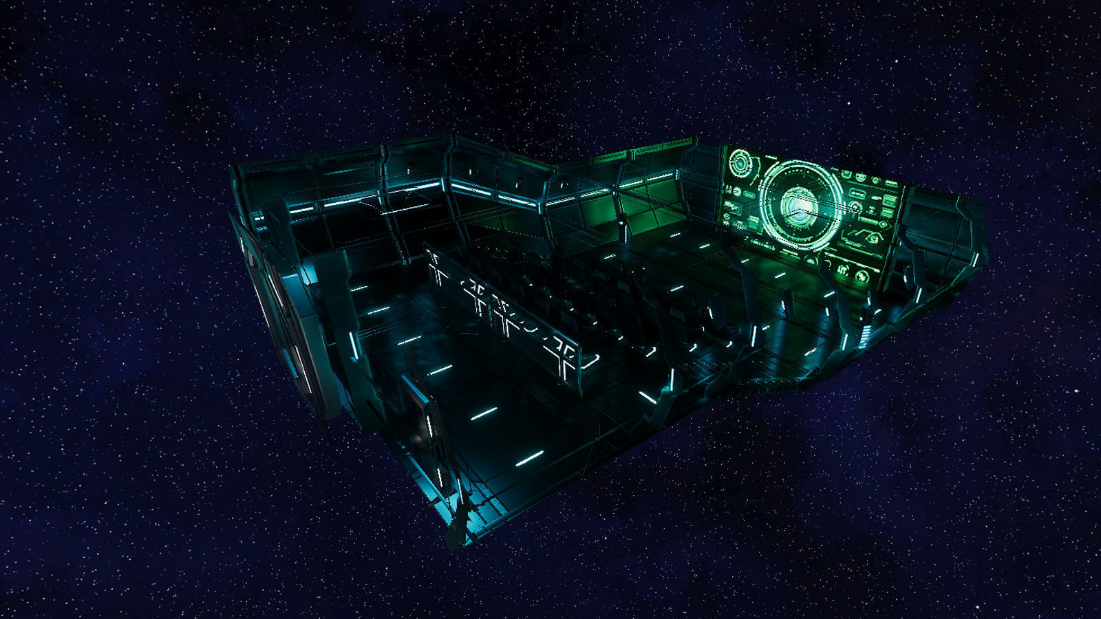 Sci Fi Movie theater Low-poly 3D model_1