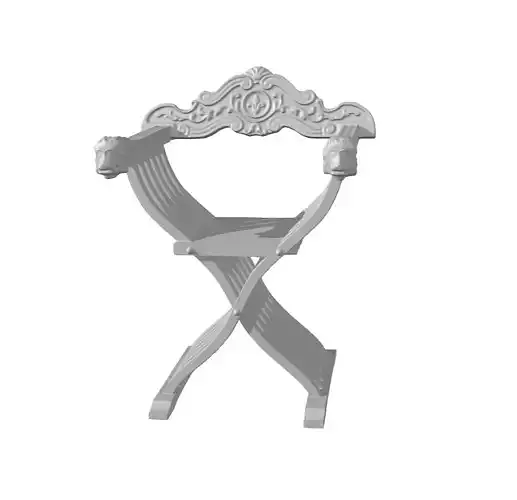 Savonarola - wooden chair with decoration