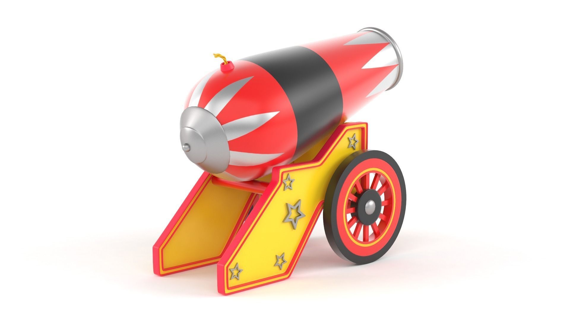 Circus Cannon 3D model_3