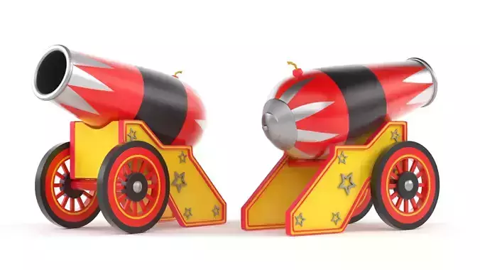 Circus Cannon 3D model