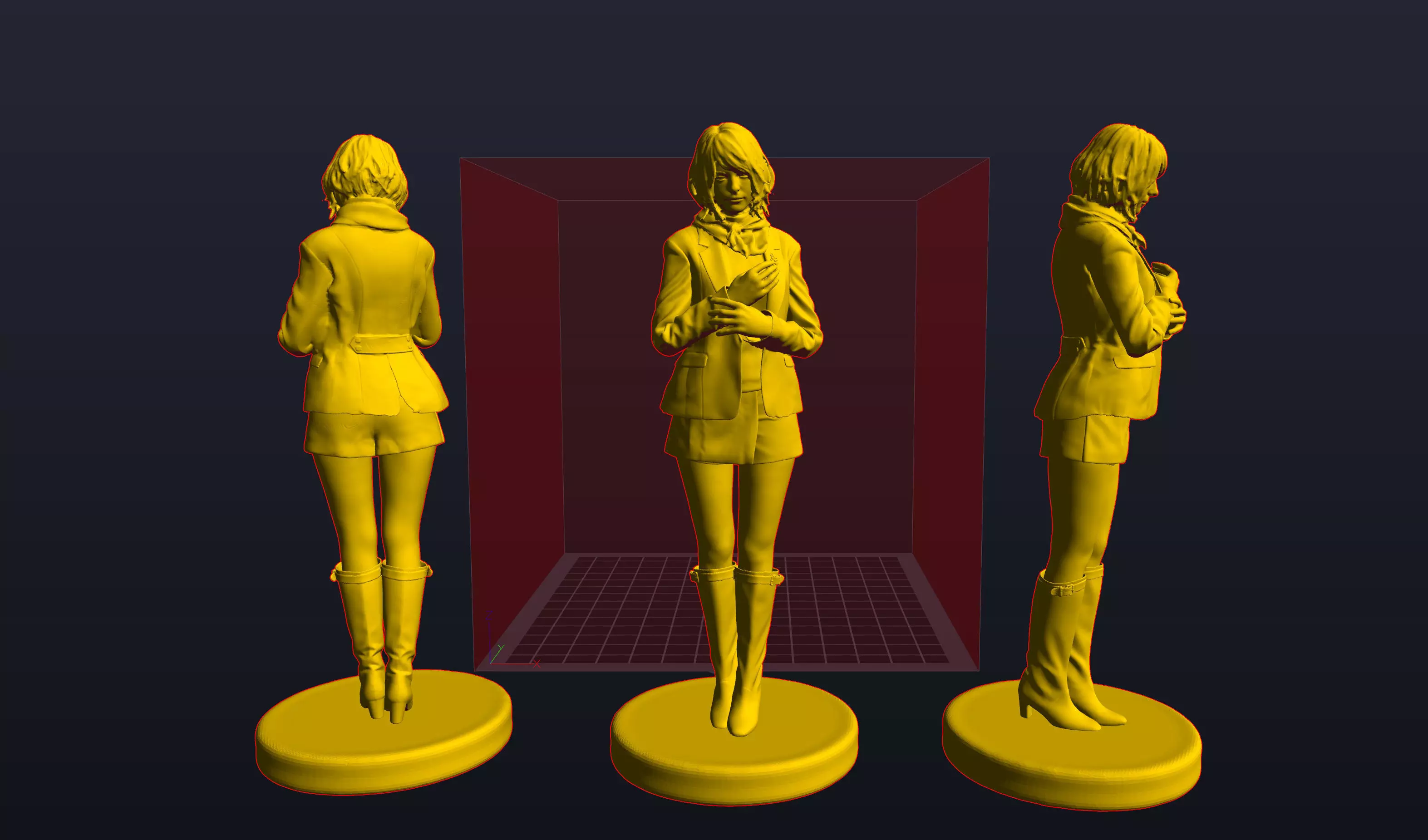 Ashley Graham Resident Evil 4 OBJ and STL 3D print model_0