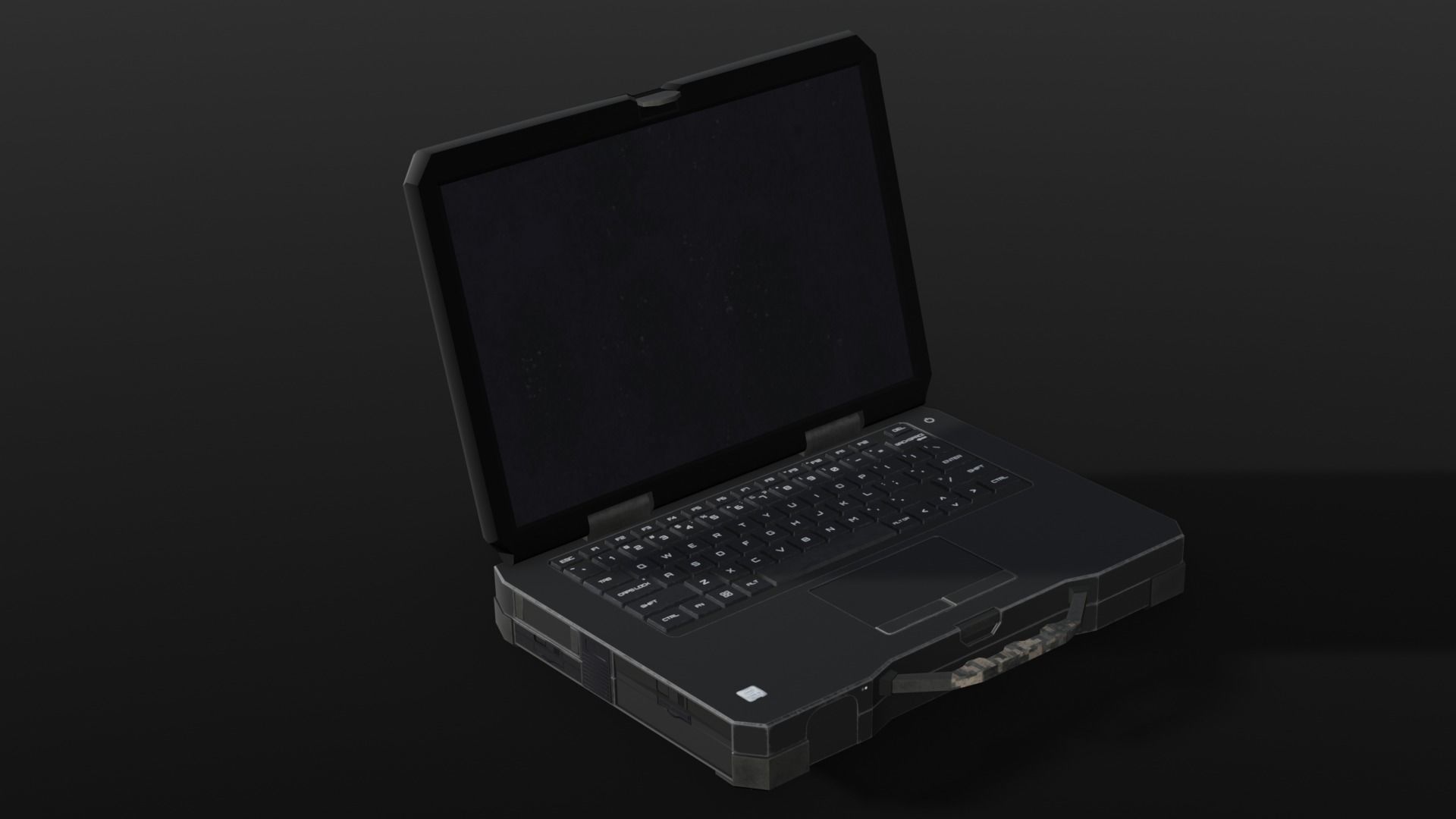 Laptop 3D Model Low-poly 3D model_2