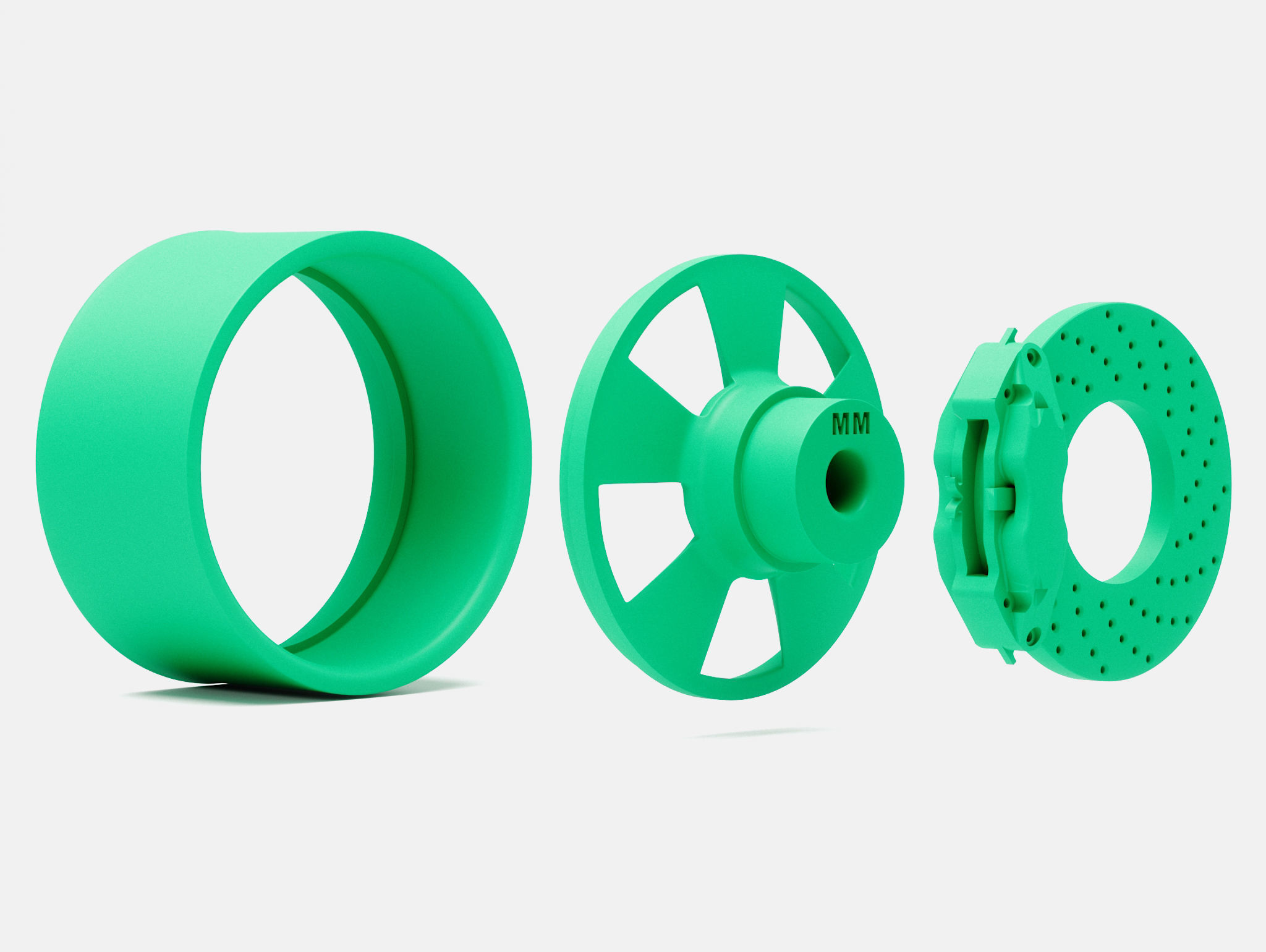 15x8 US Mags Standard Wheel and Brake 3D print model_4