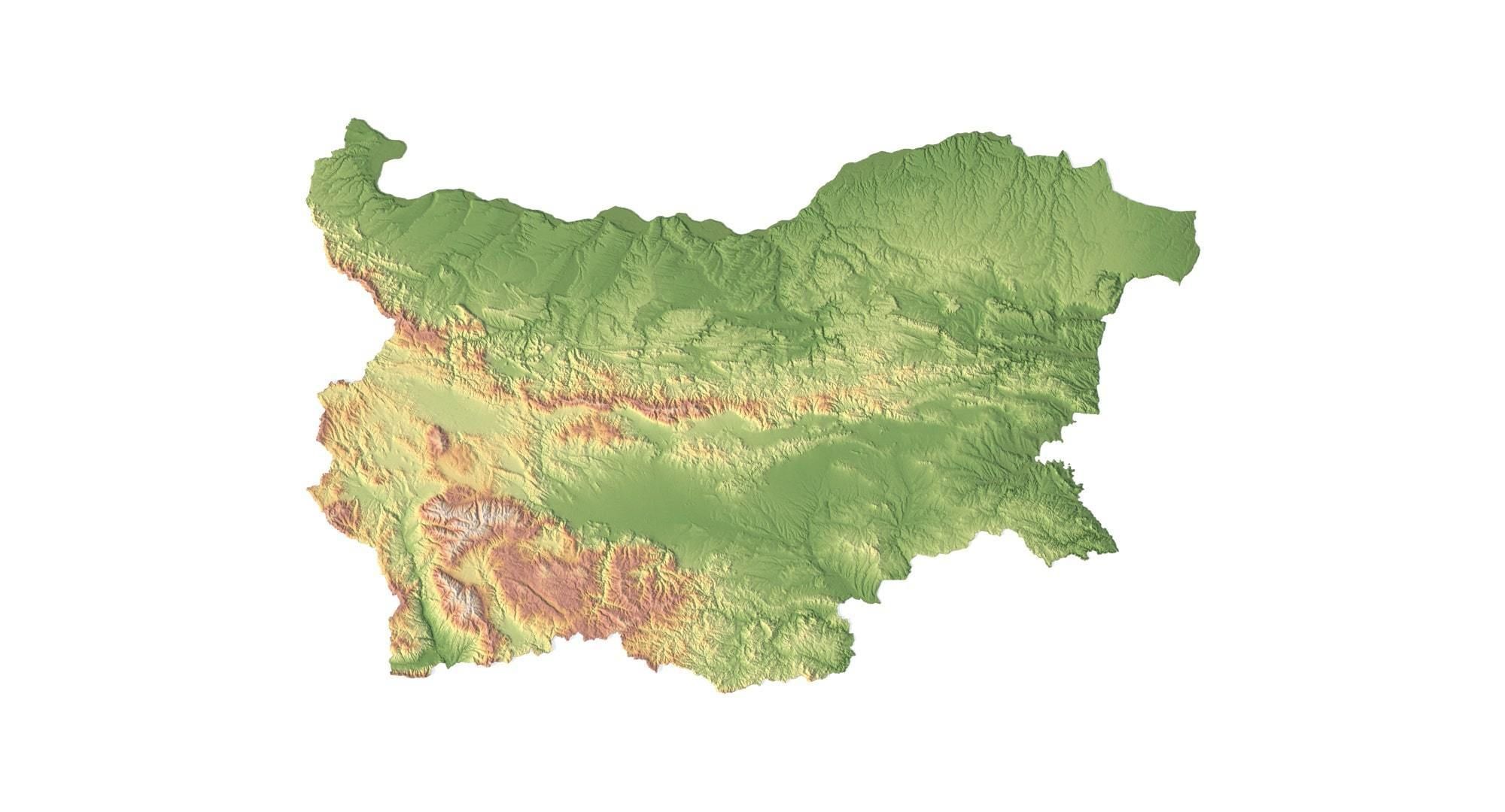 Bulgaria Terrain 3D Map 3D model_1