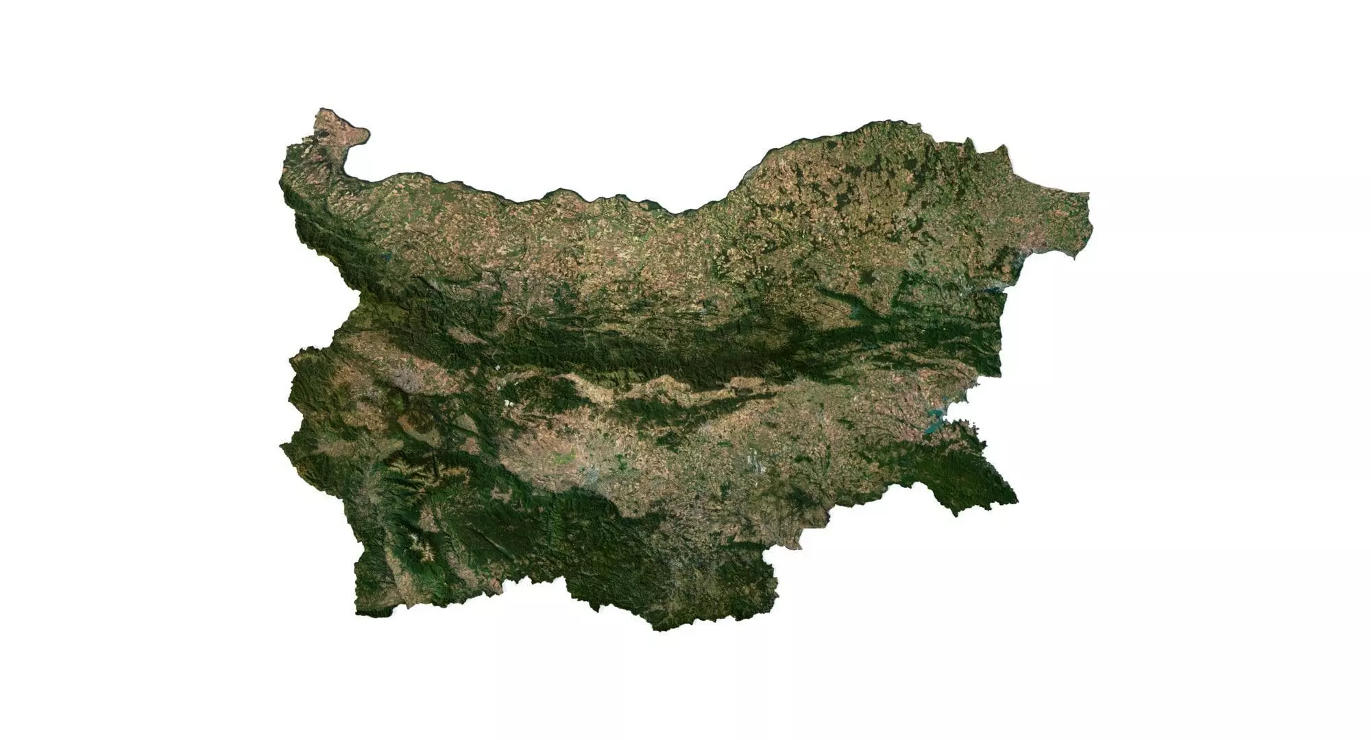 Bulgaria Terrain 3D Map 3D model_0