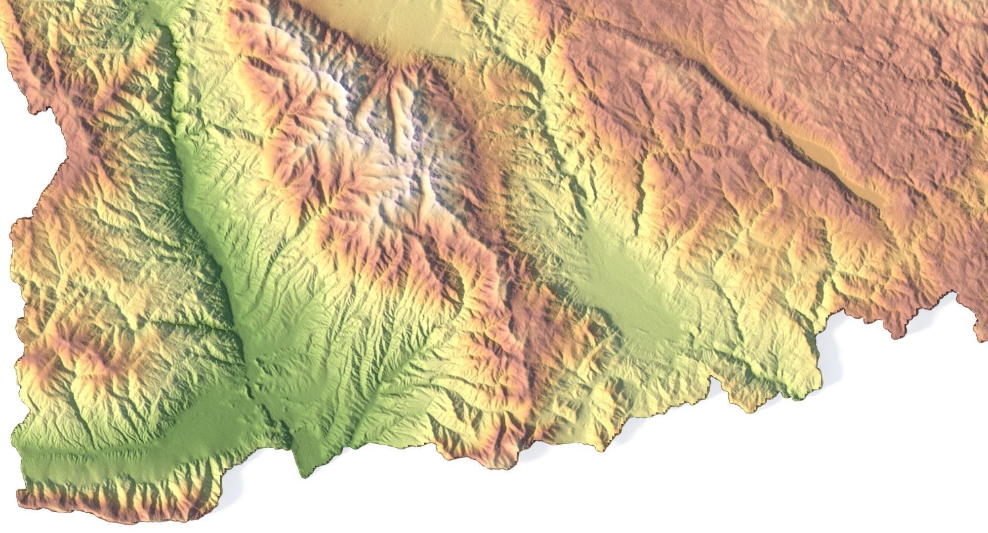 Bulgaria Terrain 3D Map 3D model_4