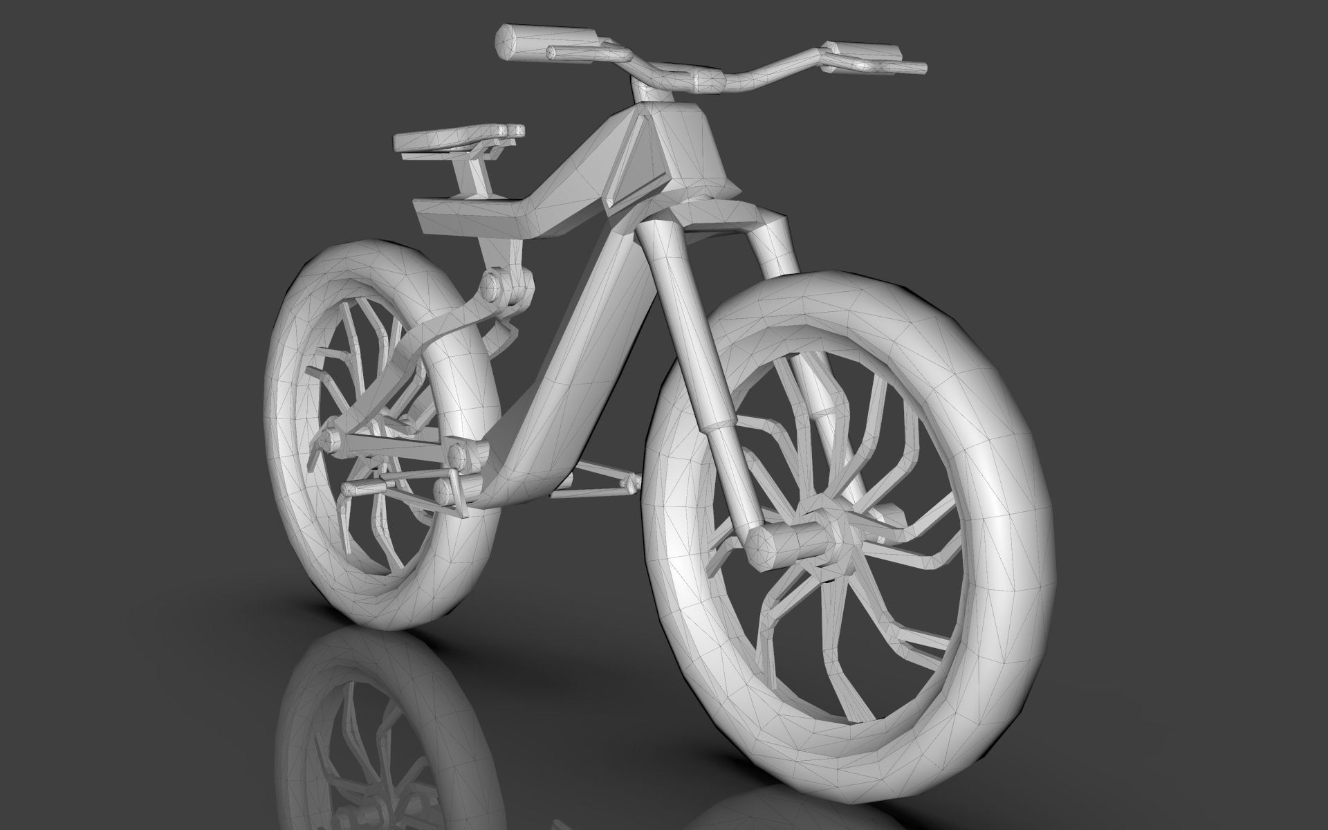 EBike Concept Bicycle Low-poly 3D model_10