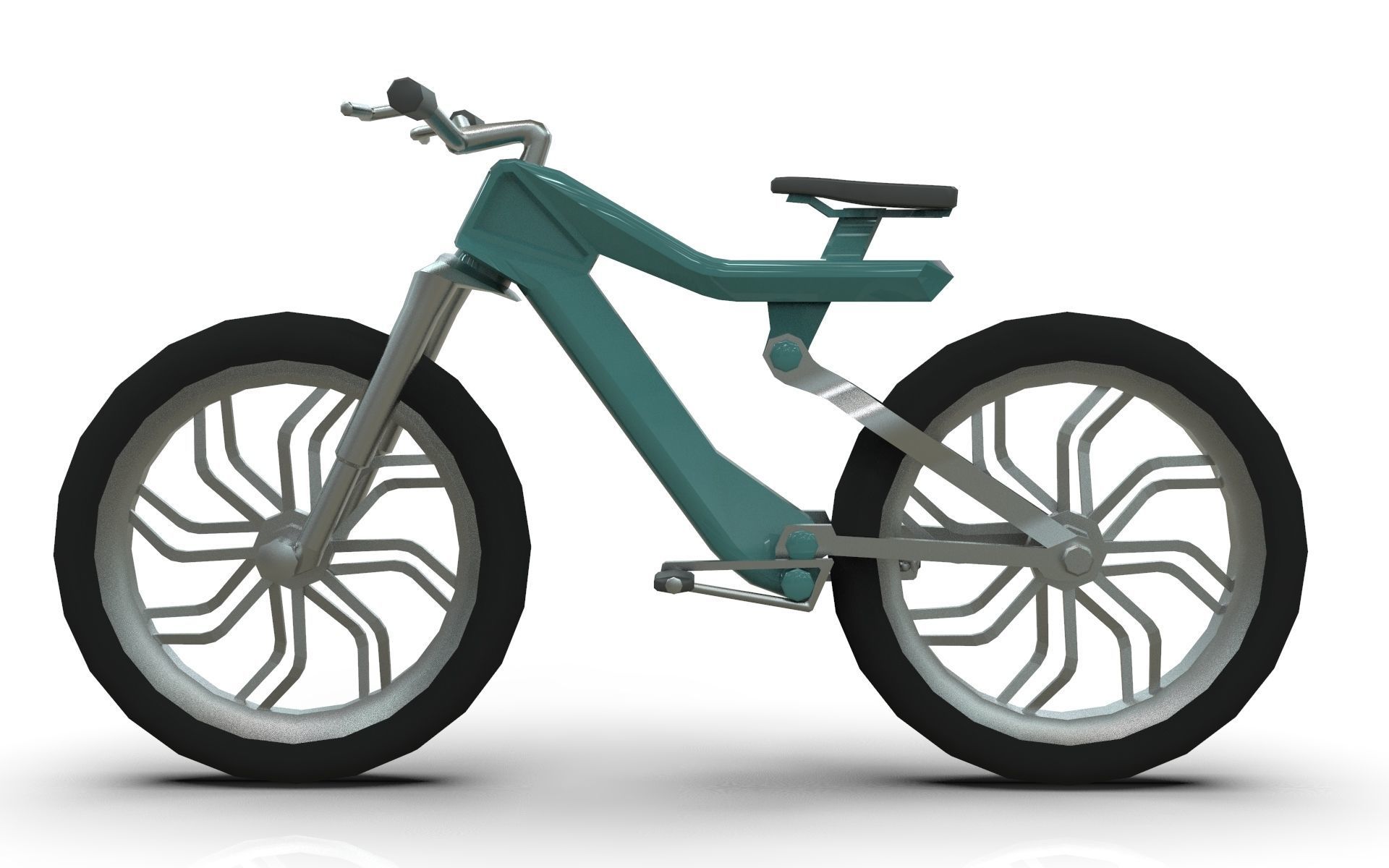 EBike Concept Bicycle Low-poly 3D model_2
