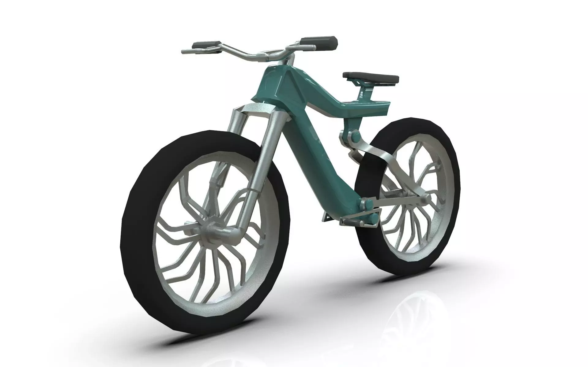 EBike Concept Bicycle Low-poly 3D model_0