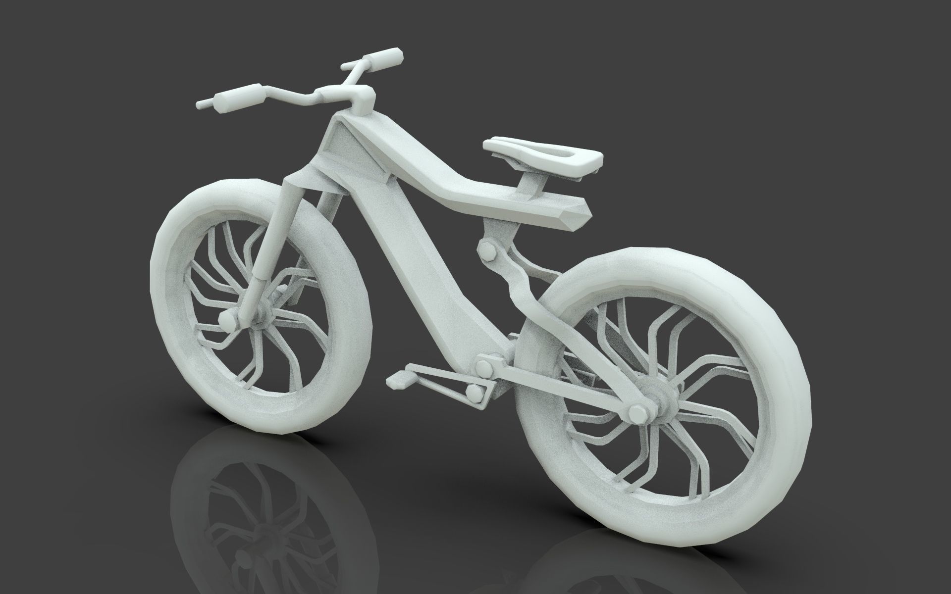 EBike Concept Bicycle Low-poly 3D model_8