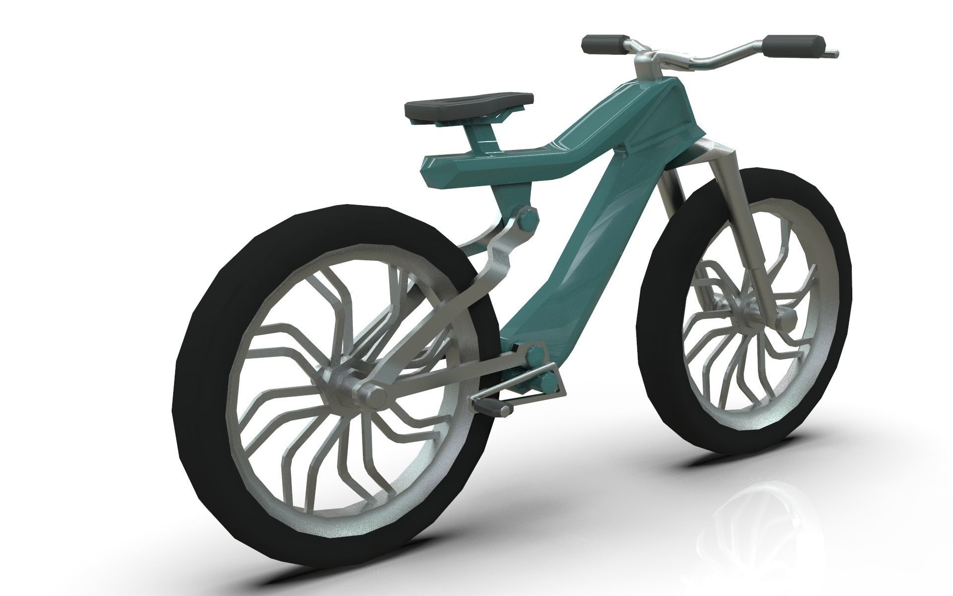 EBike Concept Bicycle Low-poly 3D model_4