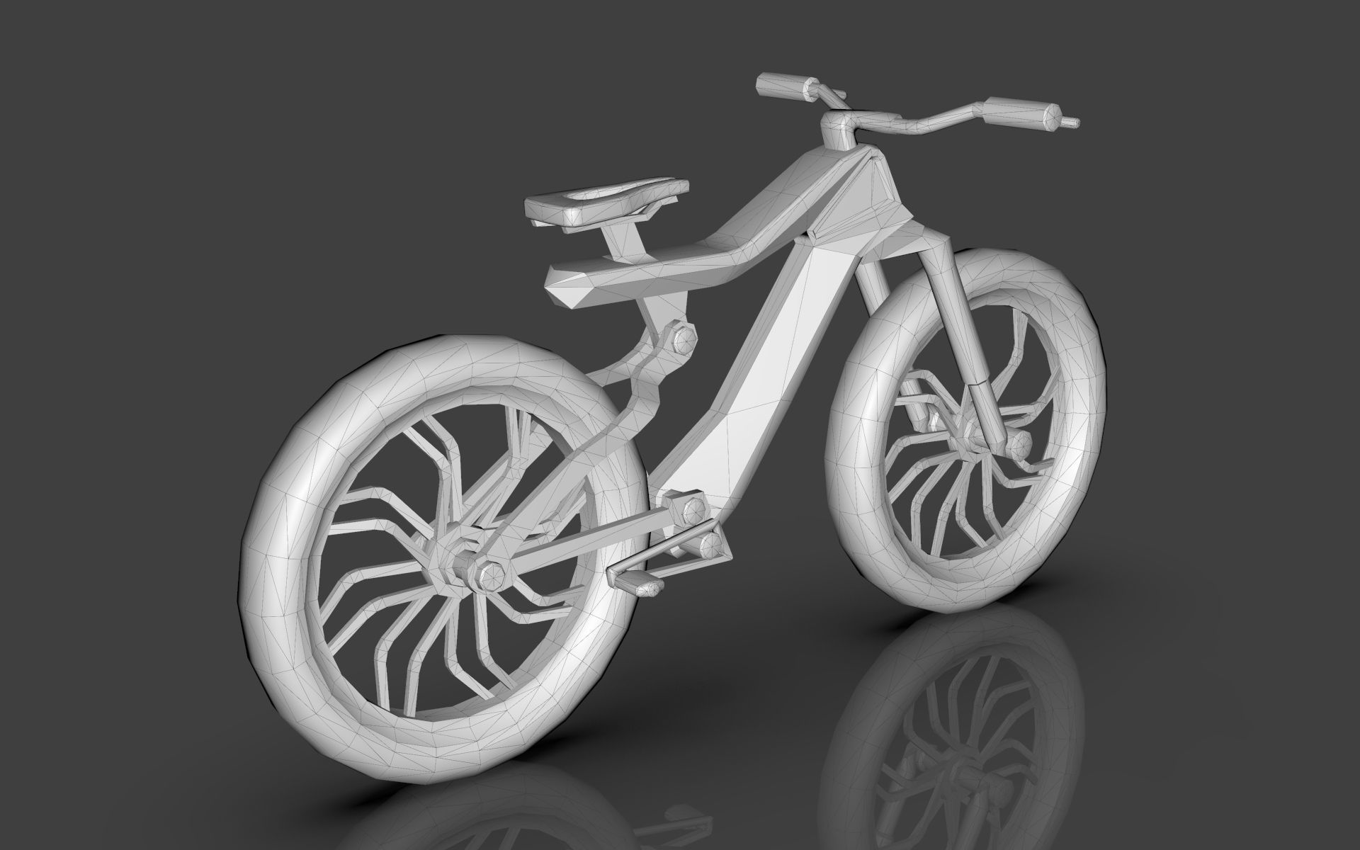 EBike Concept Bicycle Low-poly 3D model_9