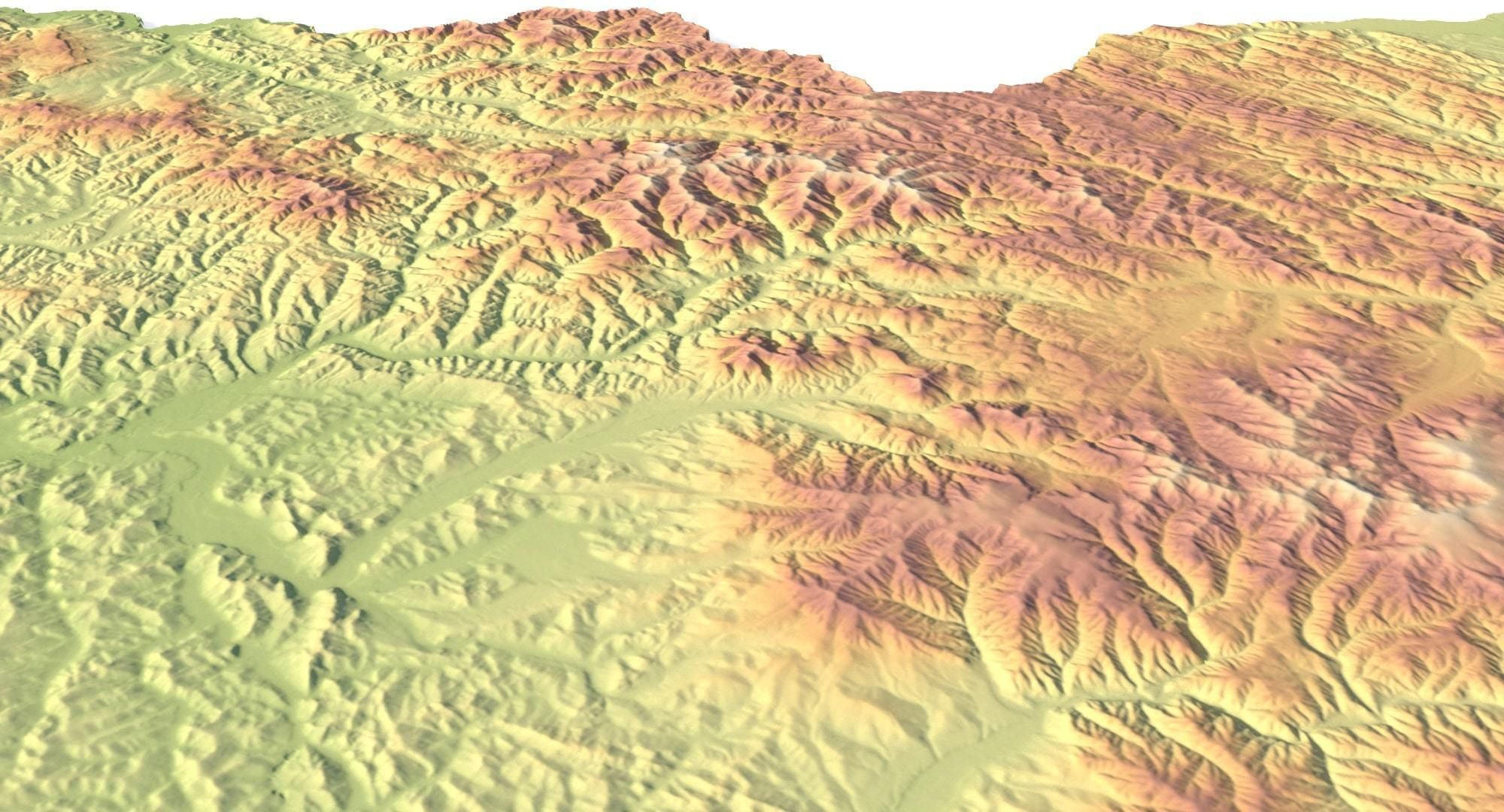 Romania Terrain 3D Map 3D model_11