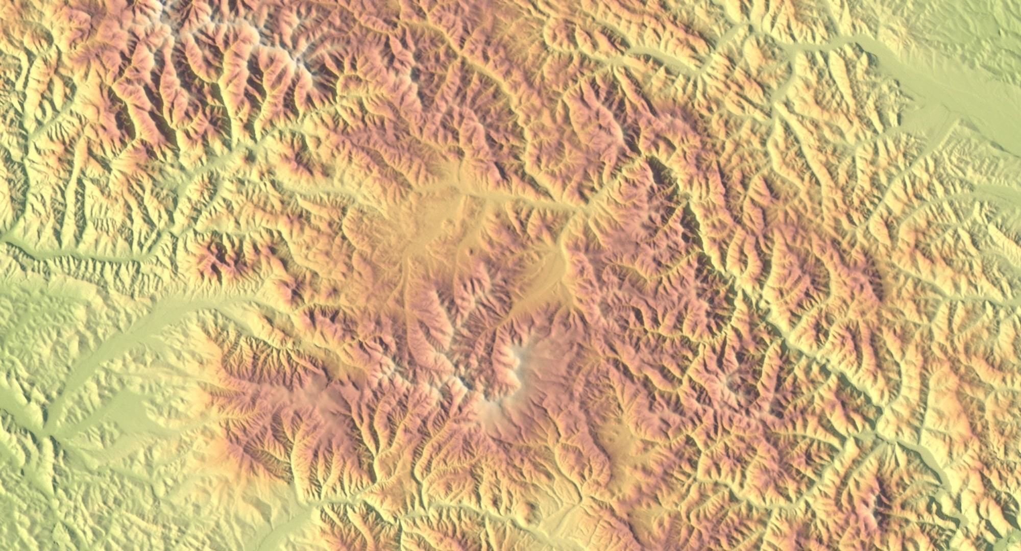 Romania Terrain 3D Map 3D model_5