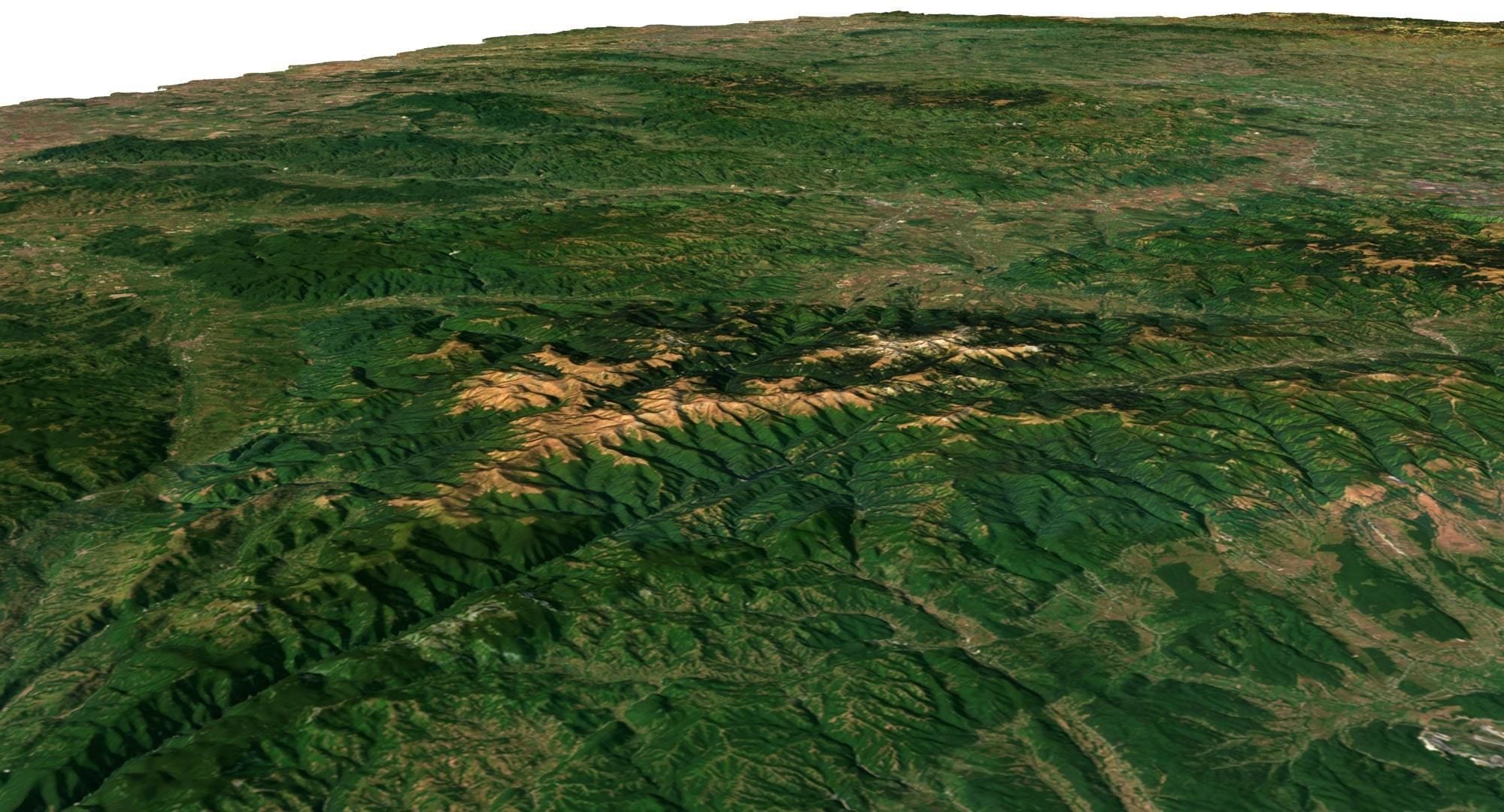 Romania Terrain 3D Map 3D model_9