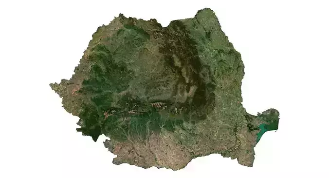 Romania Terrain 3D Map