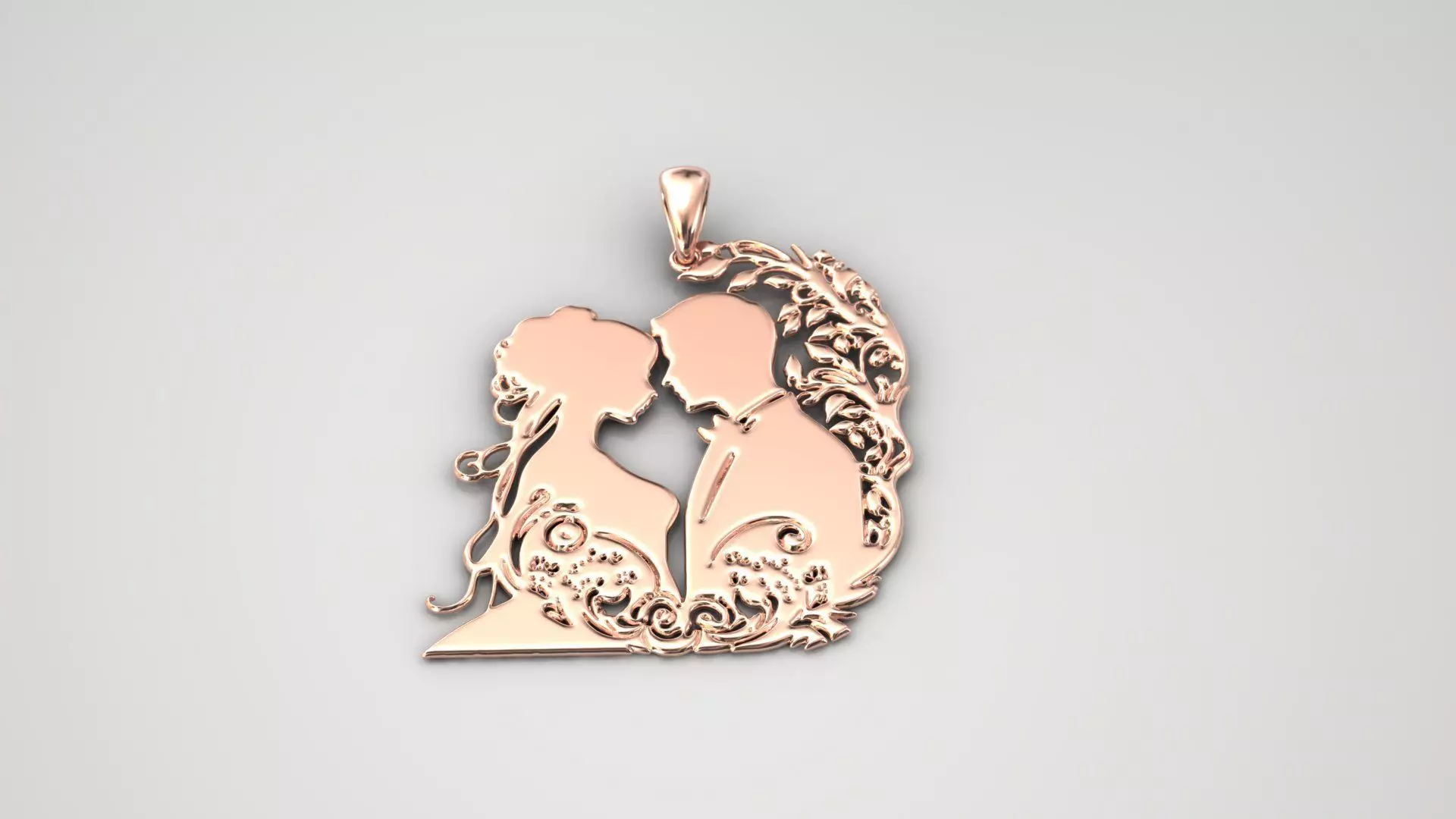 Couple Wedding Pendant Free 3D print model