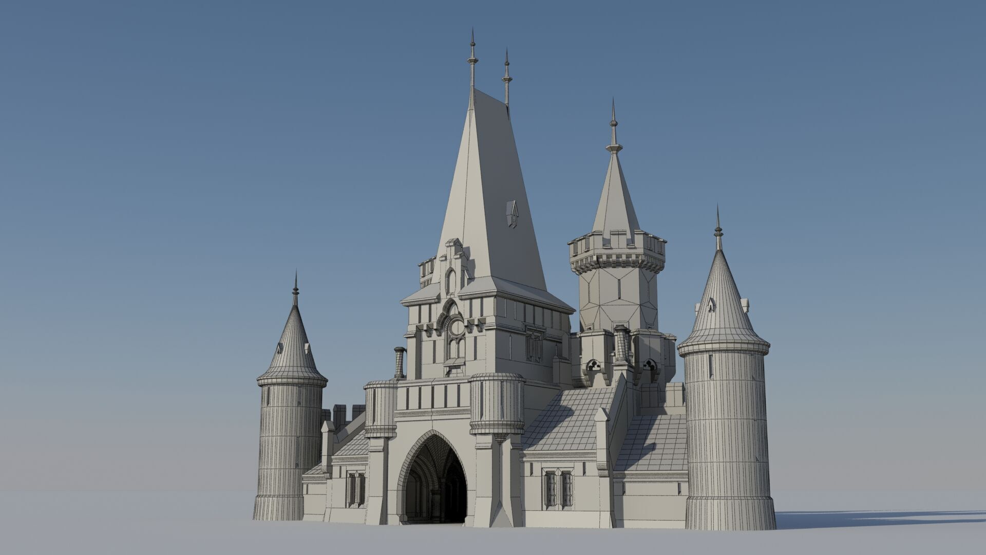 Czech Disney castle 3D print model_10