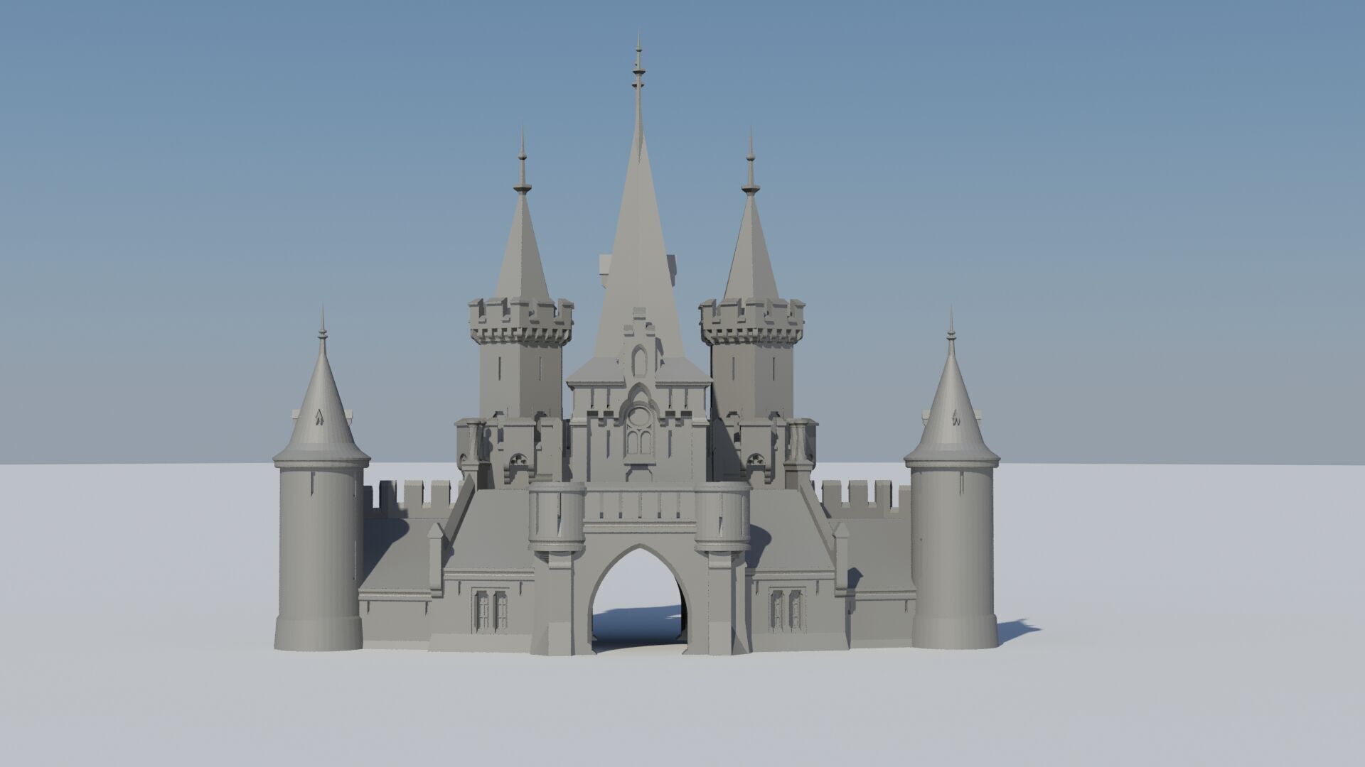 Czech Disney castle 3D print model_12