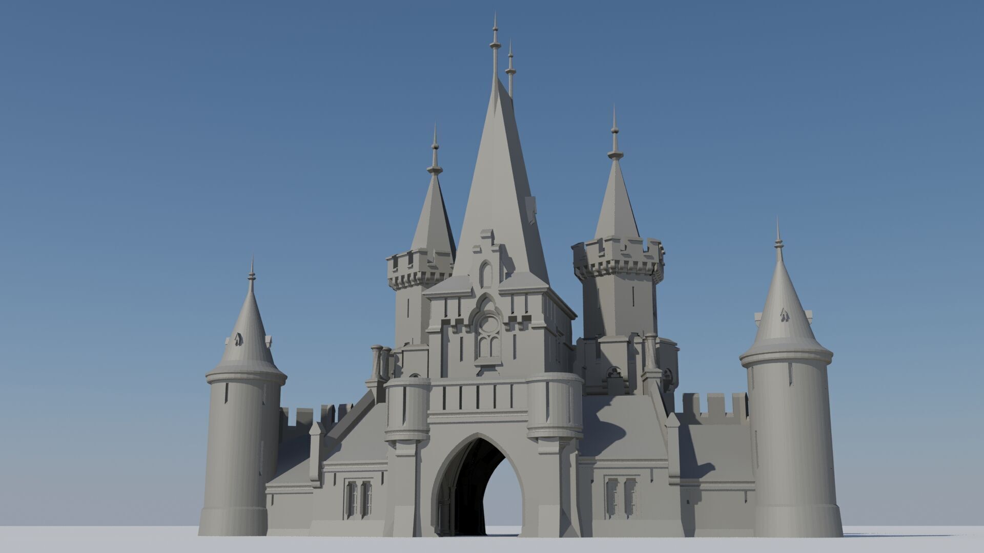 Czech Disney castle 3D print model_14
